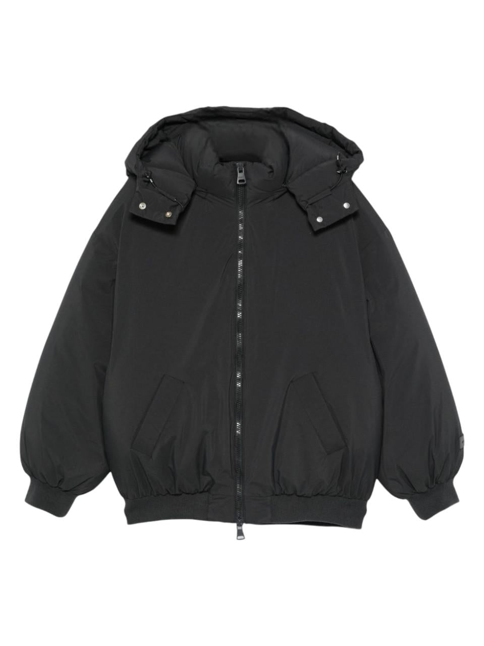 Giubbino per bambino MSGM Kids nero con cappuccio rimovibile - Rubino Kids