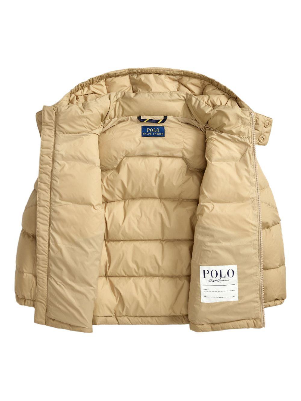 Giubbino per bambino Polo Ralph Lauren Kids beige con design trapuntato - Rubino Kids