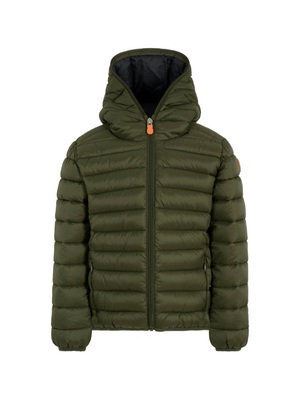 Giubbino per bambino Save The Duck Kids verde con design trapuntato