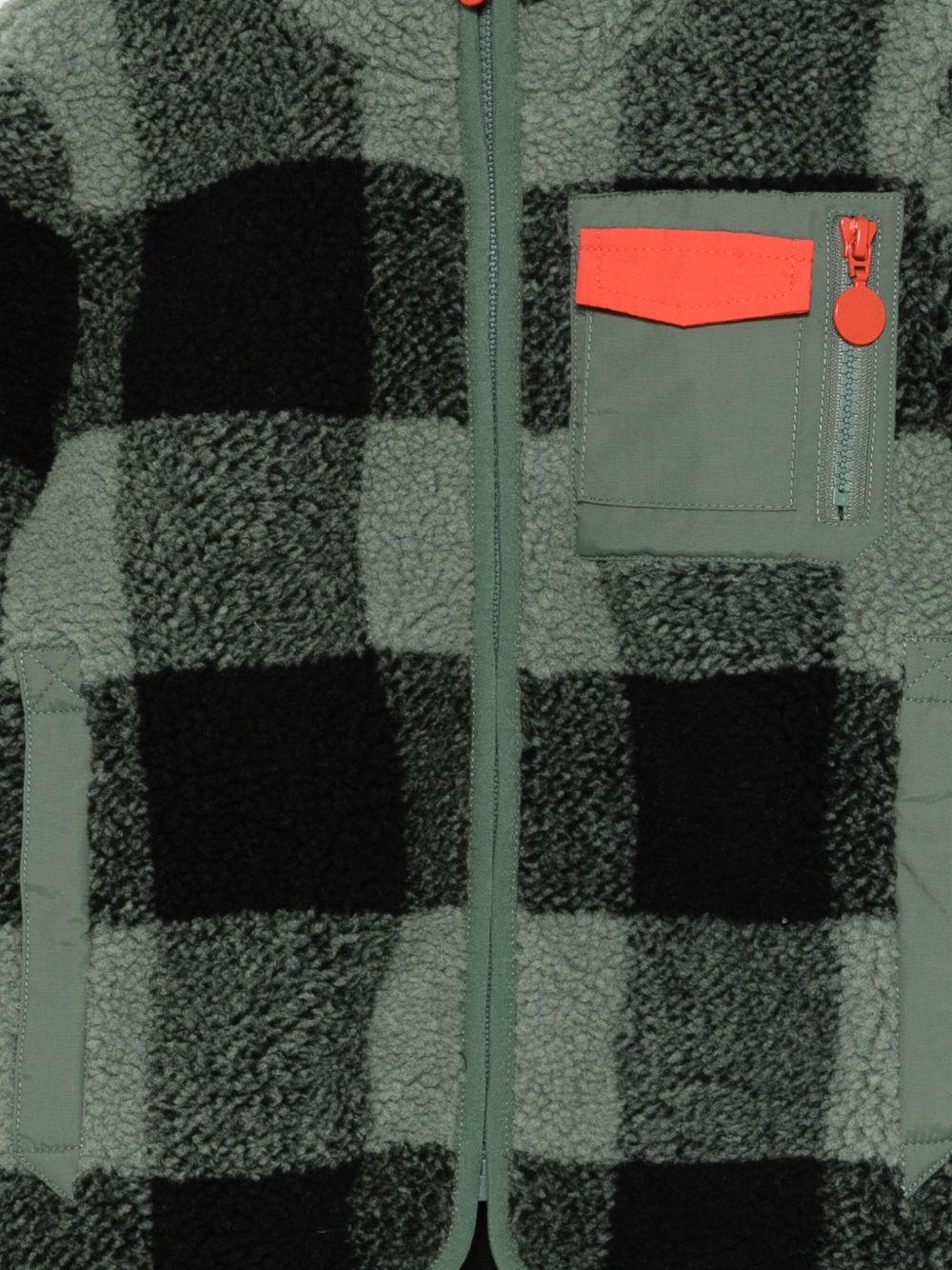 Giubbino per bambino Stella McCartney Kids verde con motivo a quadri - Rubino Kids