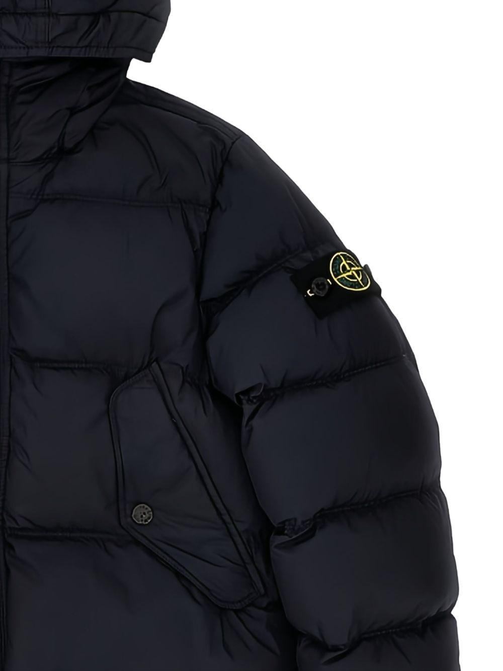 Giubbino per bambino Stone Island Junior blu con design imbottito - Rubino Kids