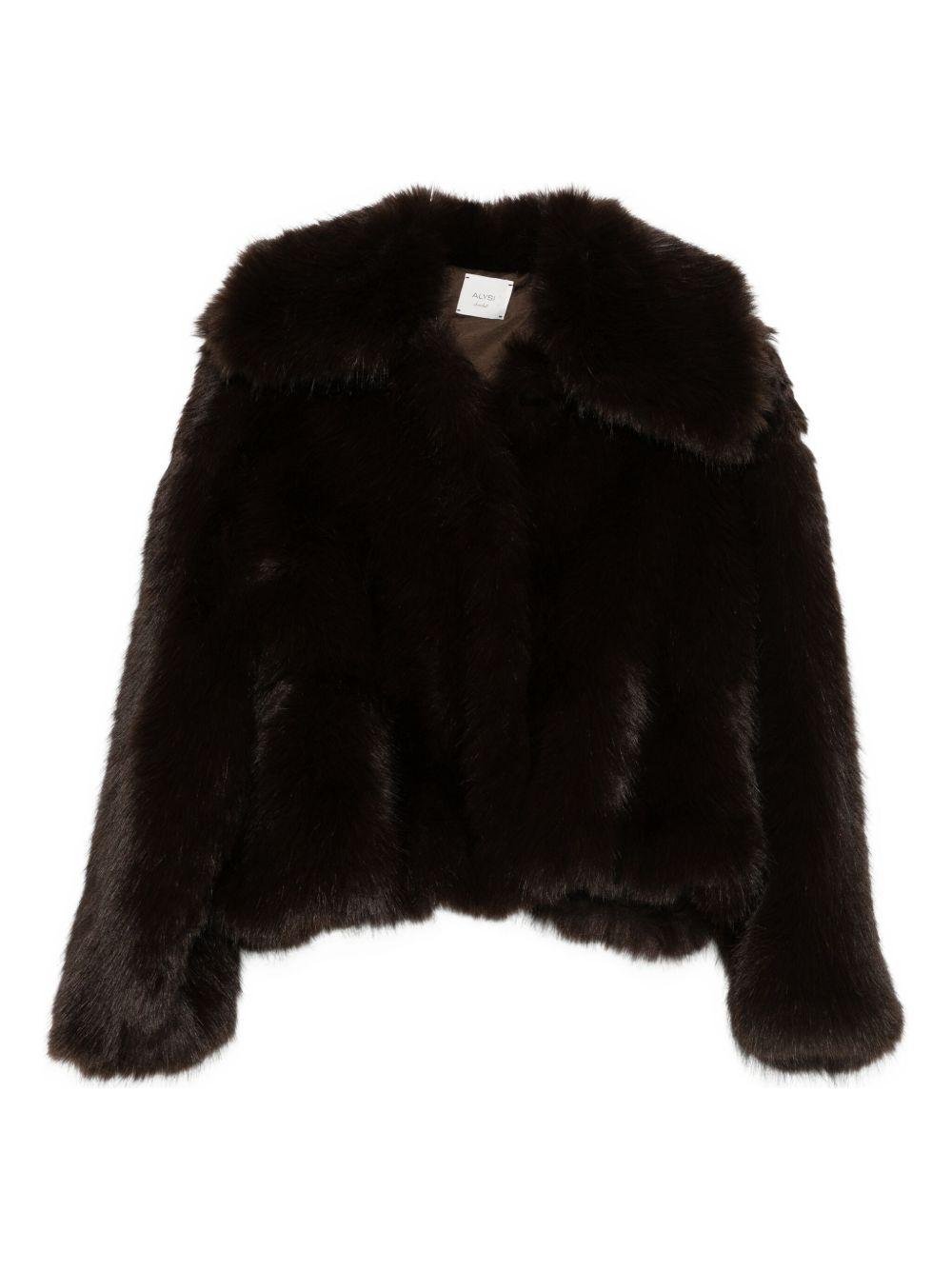 Giubbino per donna Alysi marrone con revers larghi - Rubino Kids