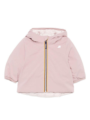 K-Way Kids pink baby girl jacket with reversible design