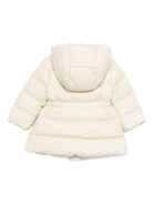 Giubbino per neonata Moncler Enfant beige con ruches sulle tasche - Rubino Kids