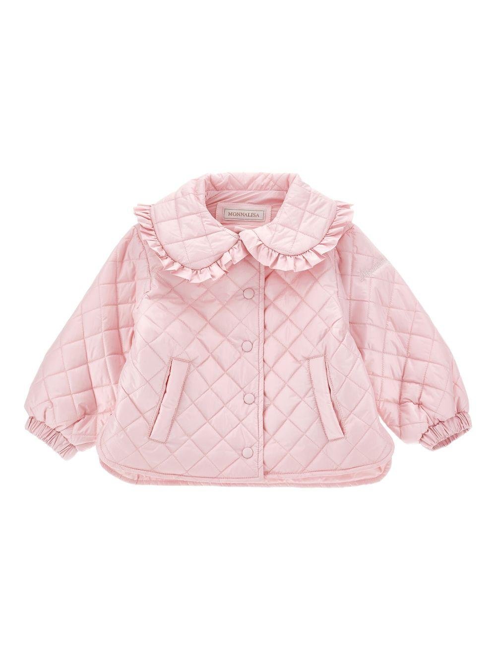 Giubbino per neonata Monnalisa rosa con design trapuntato - Rubino Kids