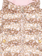 Giubbino per neonata Moschino Kids rosa con stampa teddy - Rubino Kids
