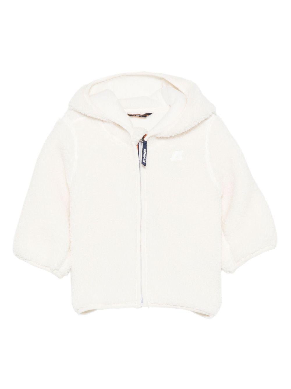 Giubbino per neonati K - Way Kids bianco con fodera in shearling - Rubino Kids