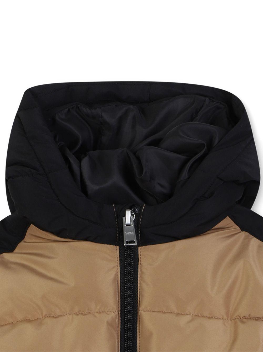 Giubbino per neonato Boss Kids marrone con design color - block - Rubino Kids