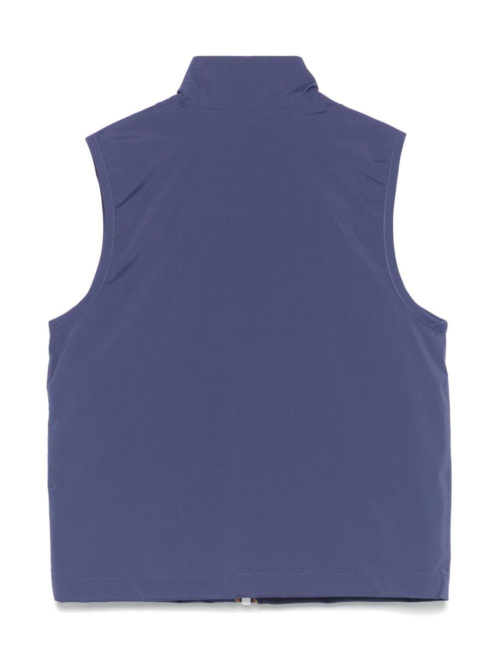 Giubbino smanicato P. Valen per bambino K Way Kids blu con antivento - Rubino Kids