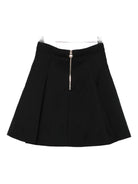 Gonna a trapezio per bambina Balmain Kids nera con bottoni color oro - Rubino Kids