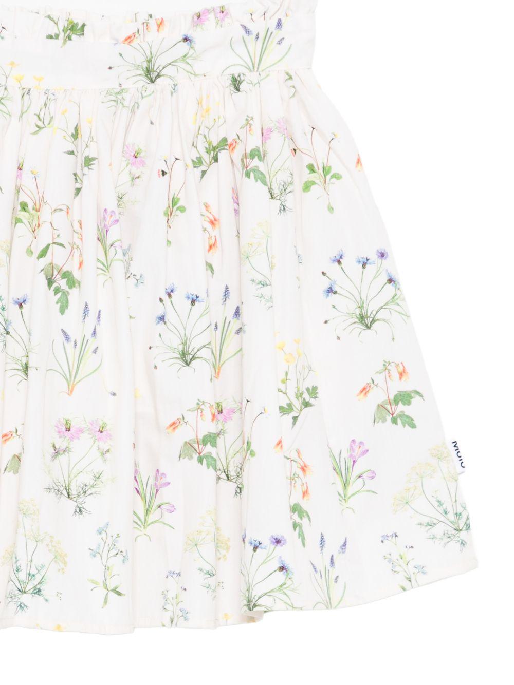 Gonna Bev per bambina Molo beige con stampa a fiori - Rubino Kids