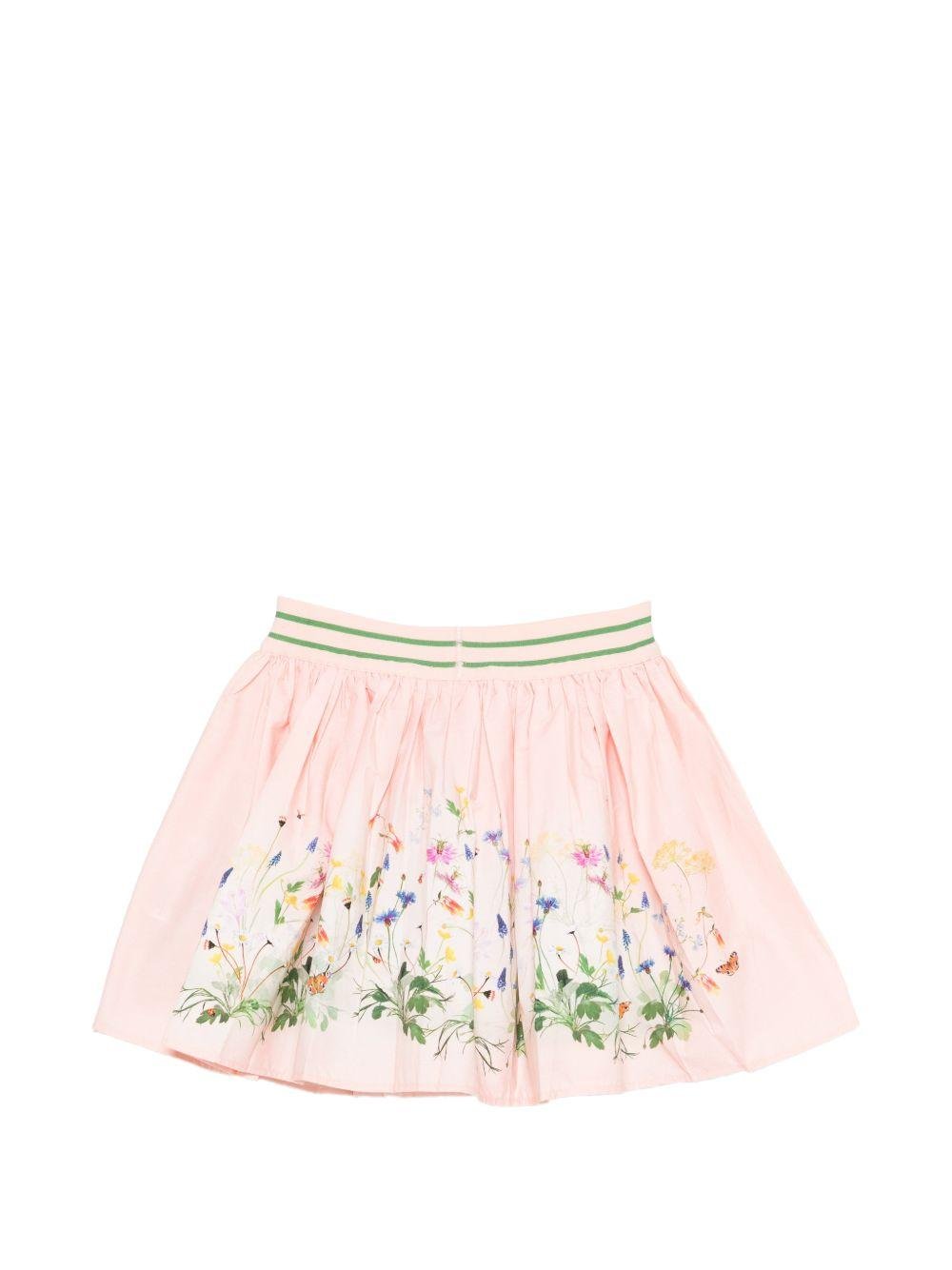 Gonna Brenda per bambina rosa con stampa con aniamali - Rubino Kids