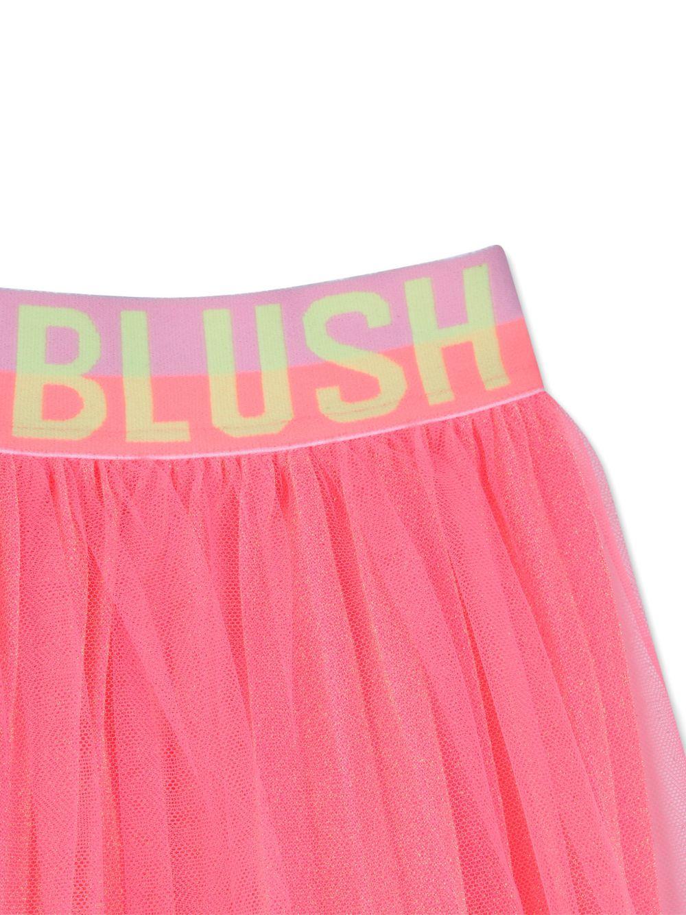 Gonna per bambina Billieblush rosa con banda logo - Rubino Kids