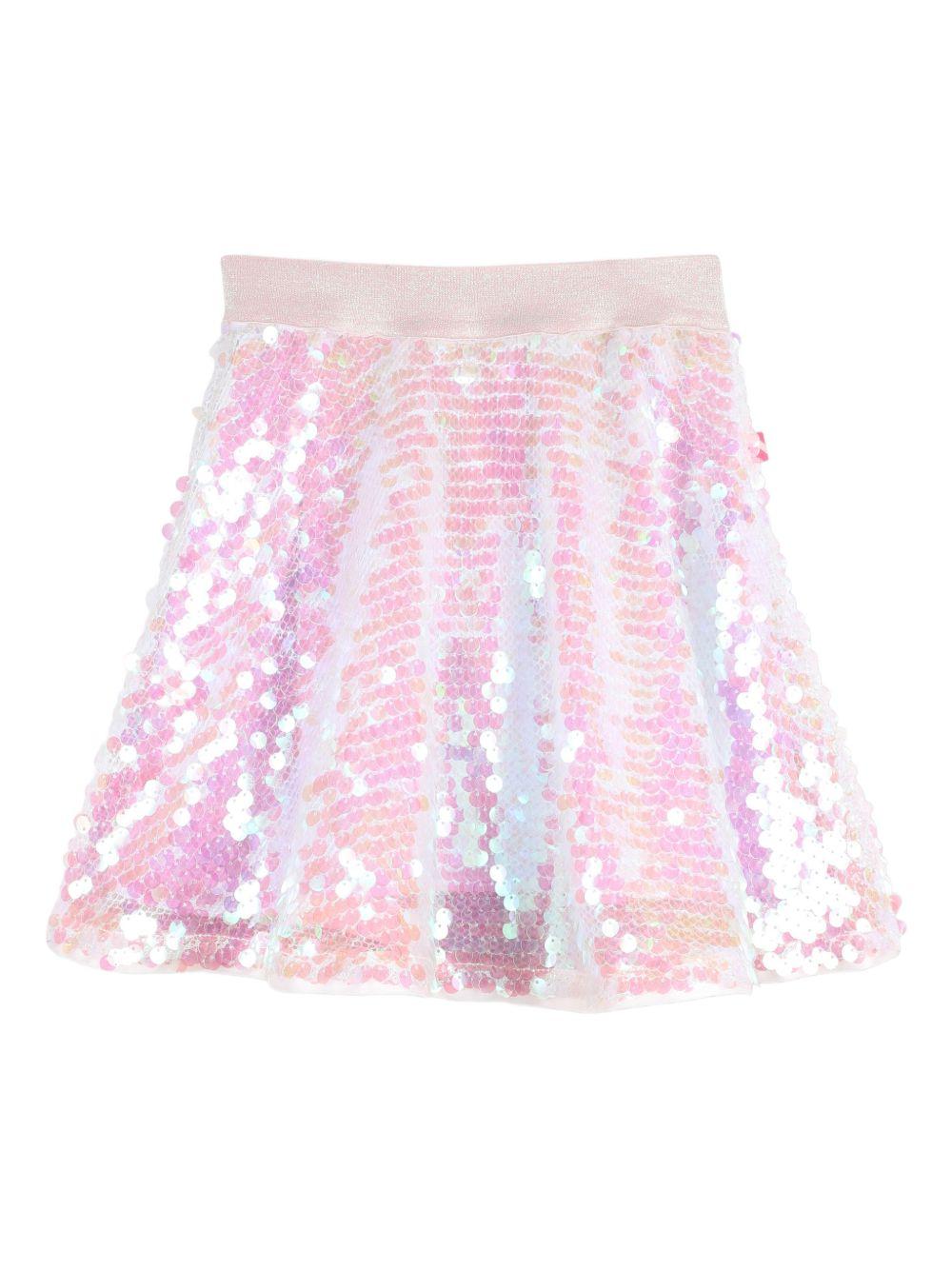 Gonna per bambina Billieblush rosa con decorazione a paillettes - Rubino Kids