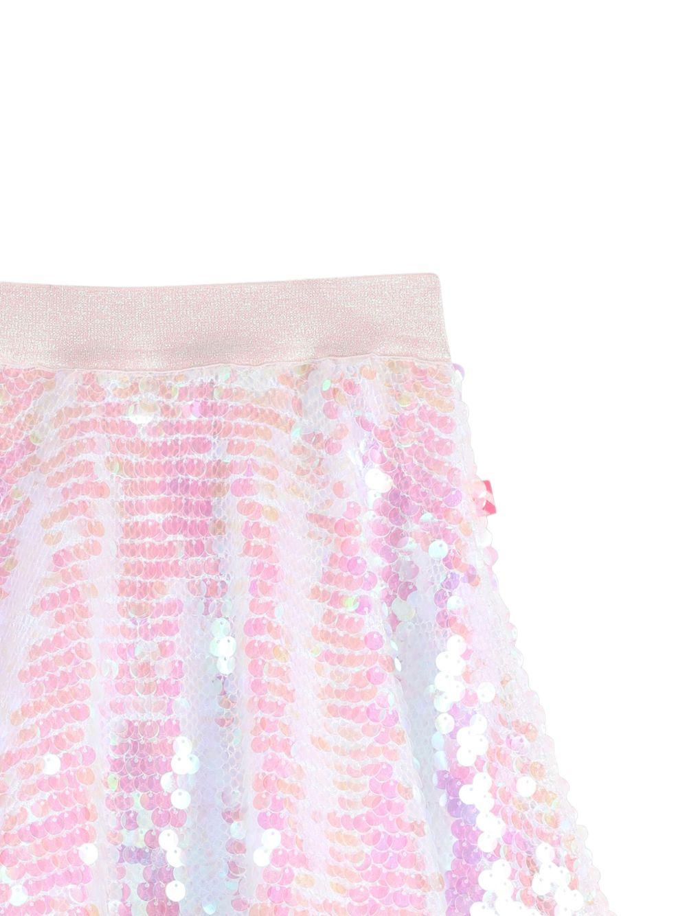 Gonna per bambina Billieblush rosa con decorazione a paillettes - Rubino Kids