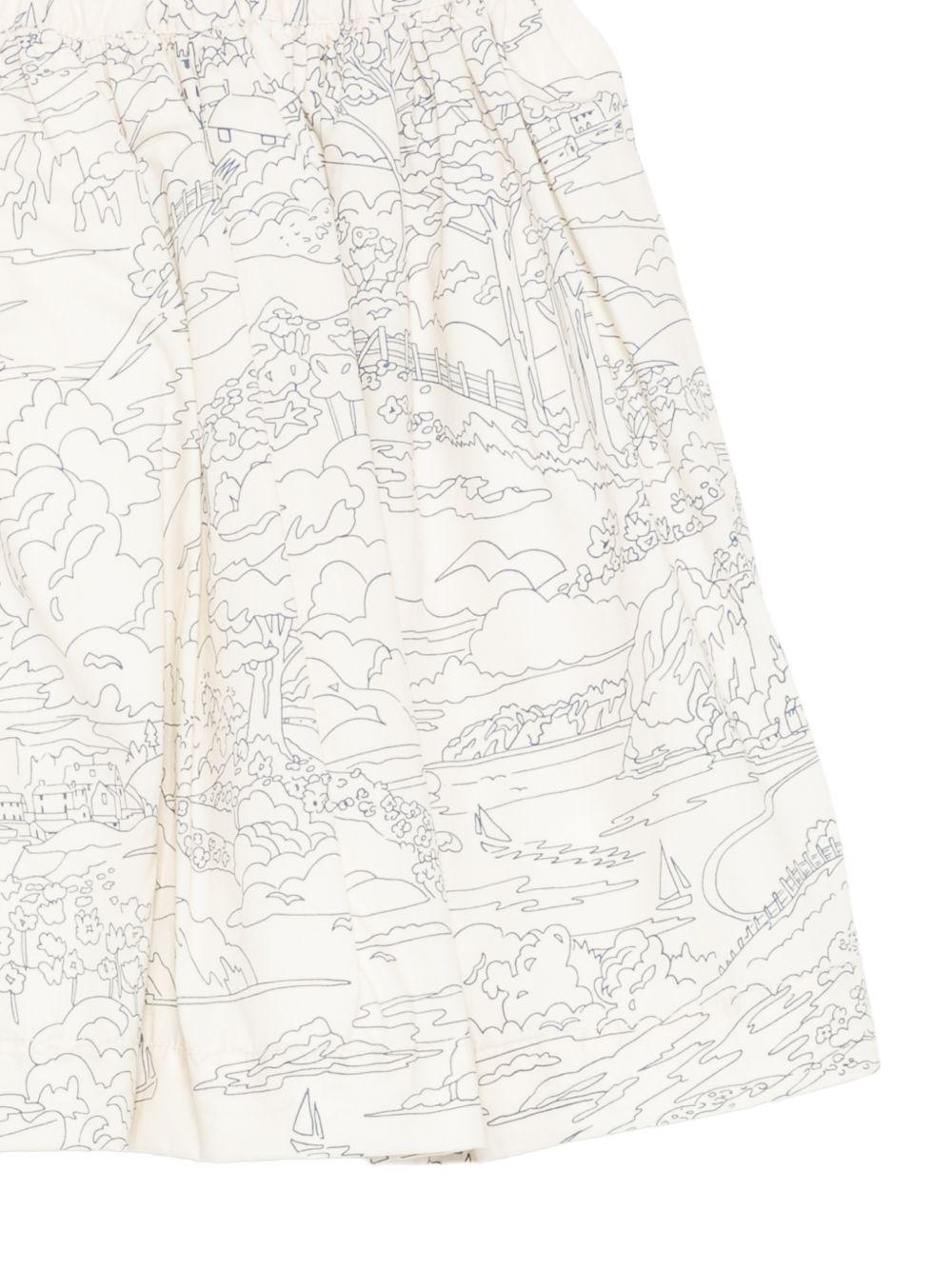 Gonna per bambina Bonpoint beige con stampa grafica all - over - Rubino Kids