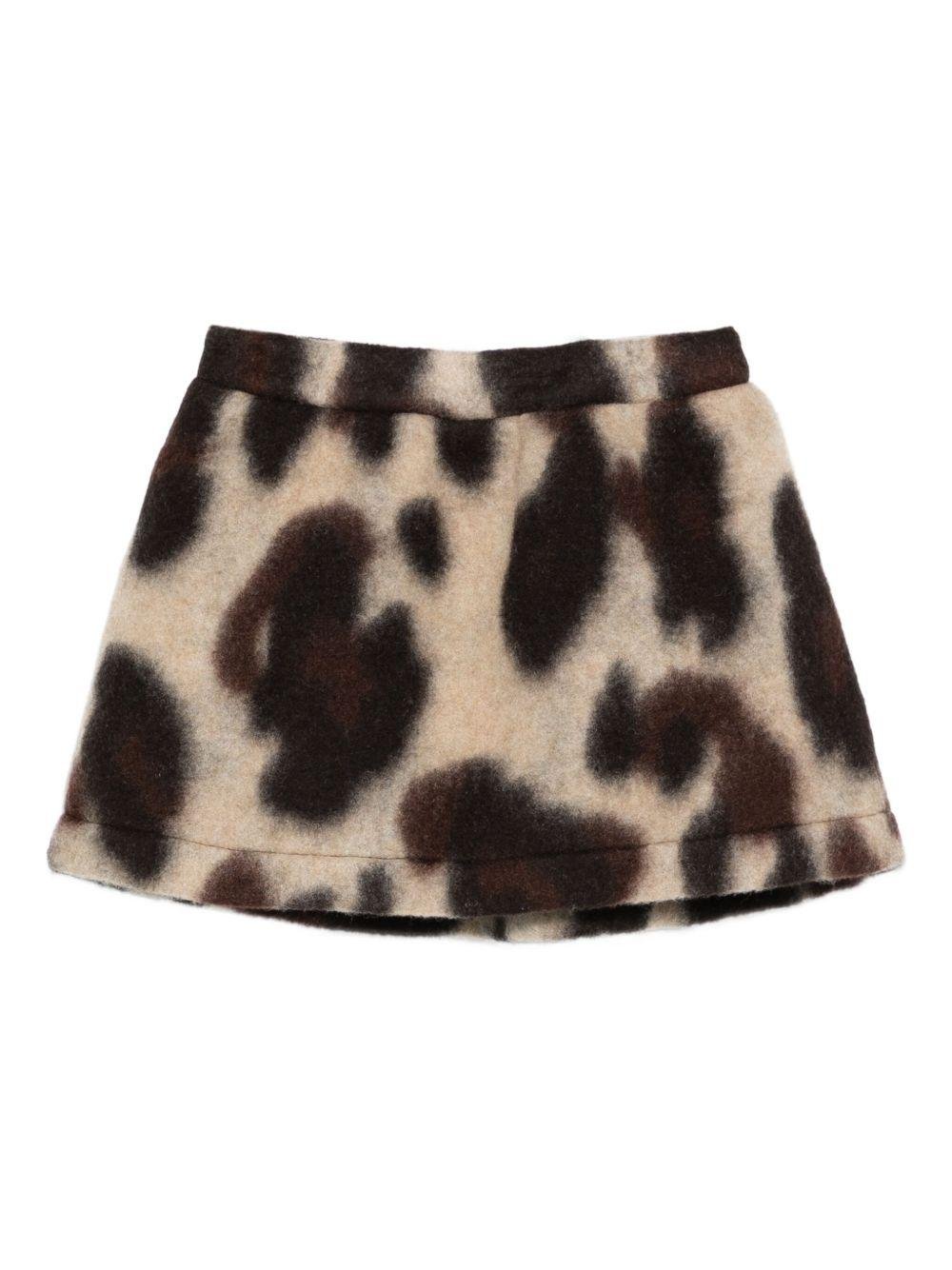 Gonna per bambina Douuod Kids animalier con design a trapezio - Rubino Kids