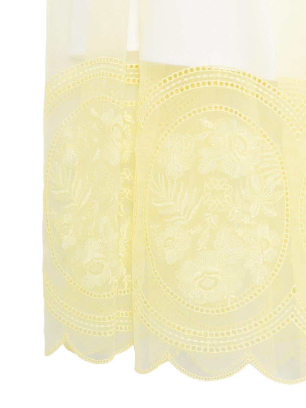 Gonna per bambina Elie Saab Junior gialla con design ricamato - Rubino Kids