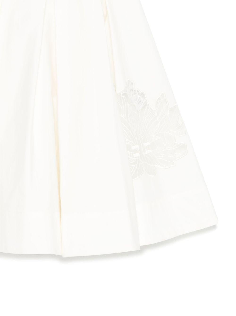 Gonna per bambina Elisabetta Franchi La Mia Bambina bianco plissettata - Rubino Kids