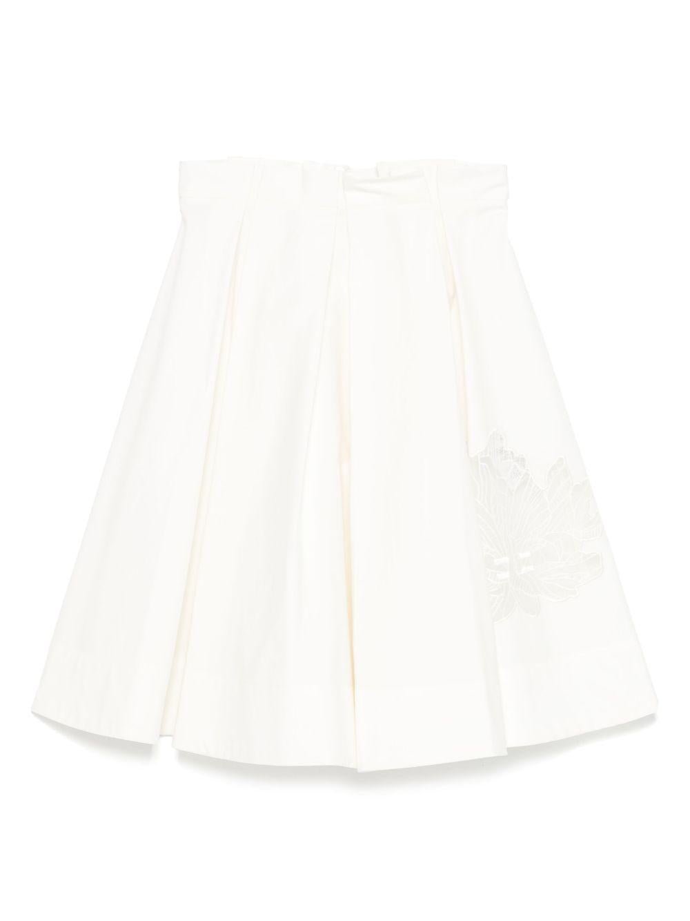 Gonna per bambina Elisabetta Franchi La Mia Bambina bianco plissettata - Rubino Kids