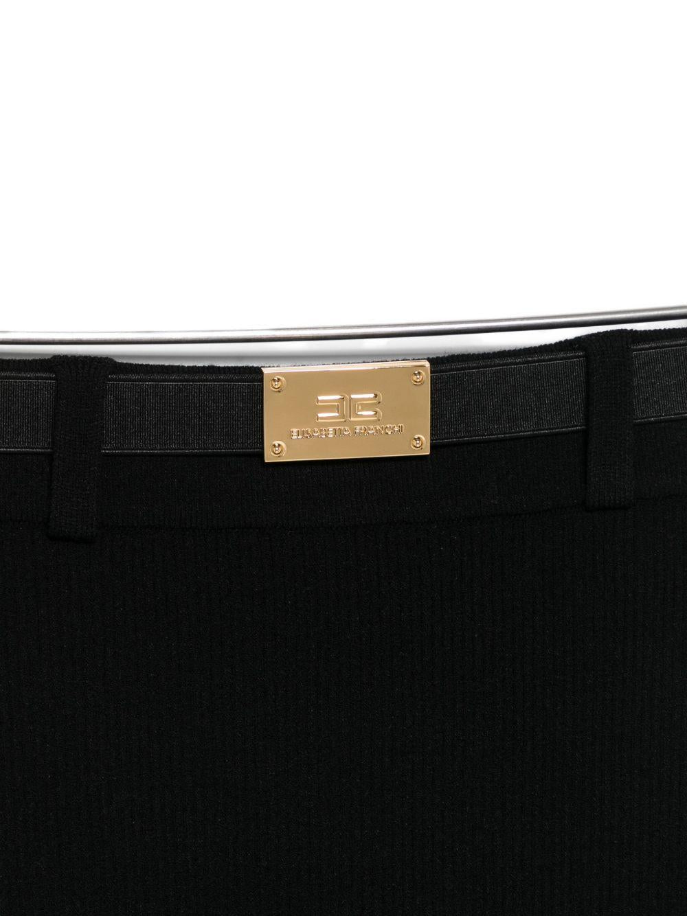 Gonna per bambina Elisabetta Franchi La Mia Bambina nera con placca con logo - Rubino Kids