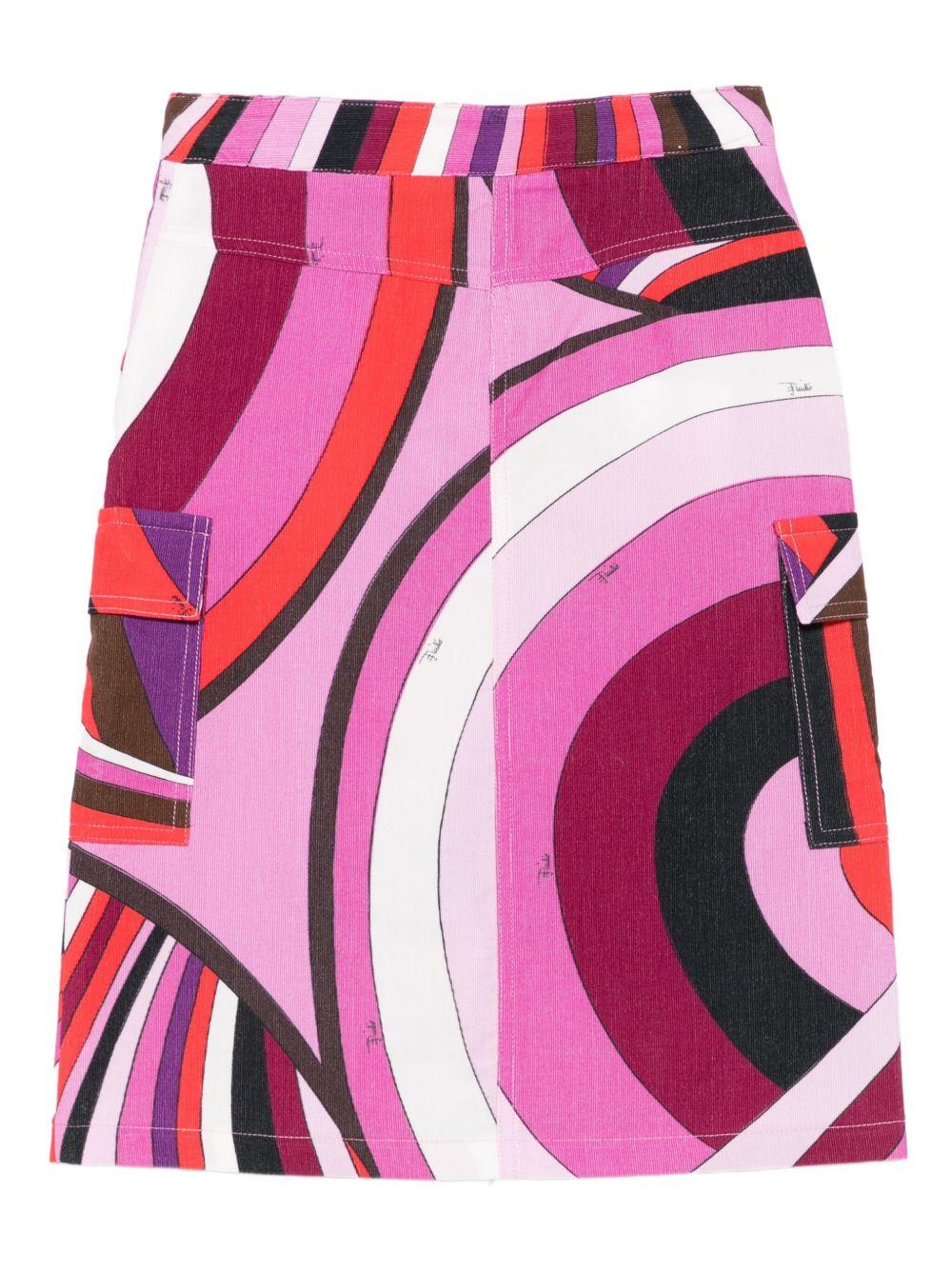 Gonna per bambina Emilio Pucci Junior multicore con motivo geometrico - Rubino Kids