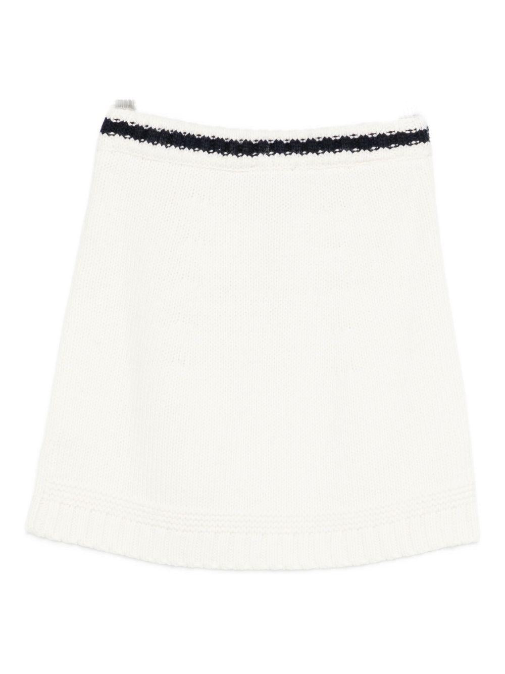 Gonna per bambina Emporio Armani Kids bianca con finiture blu - Rubino Kids