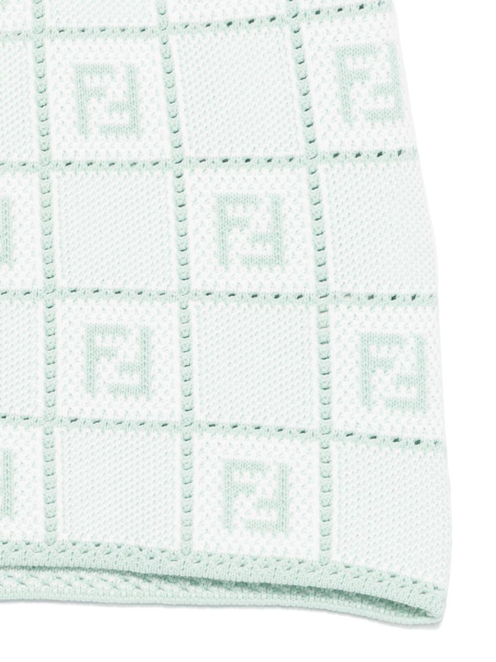 Gonna per bambina Fendi Kids verde all'uncinetto - Rubino Kids