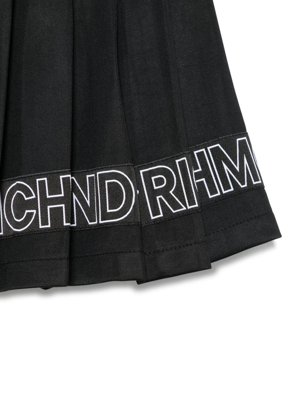 Gonna per bambina John Richmond Junior nero con logo - Rubino Kids