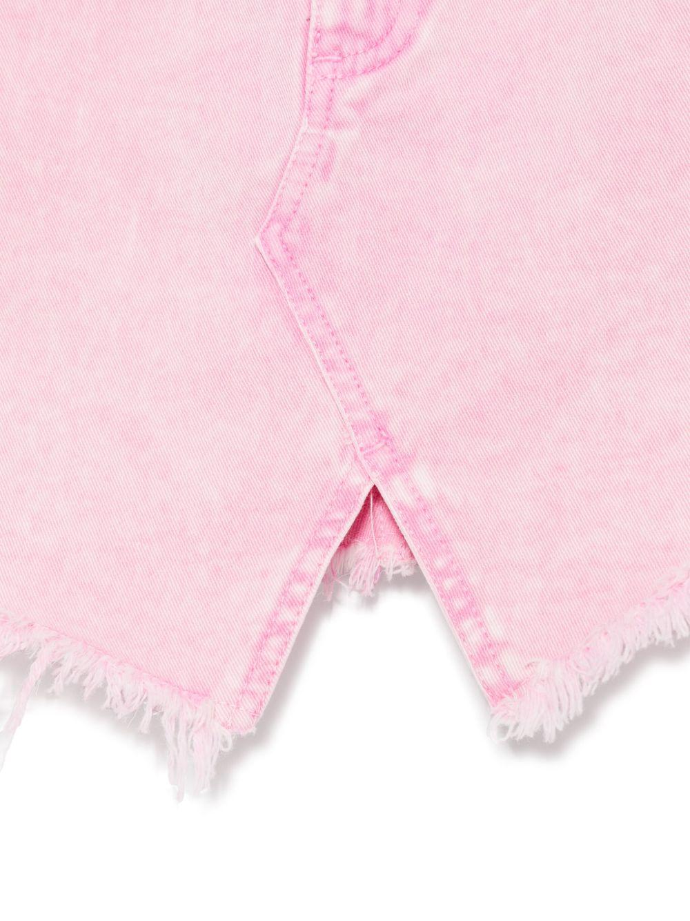 Gonna per bambina John Richmond Junior rosa con effetto schiarito - Rubino Kids