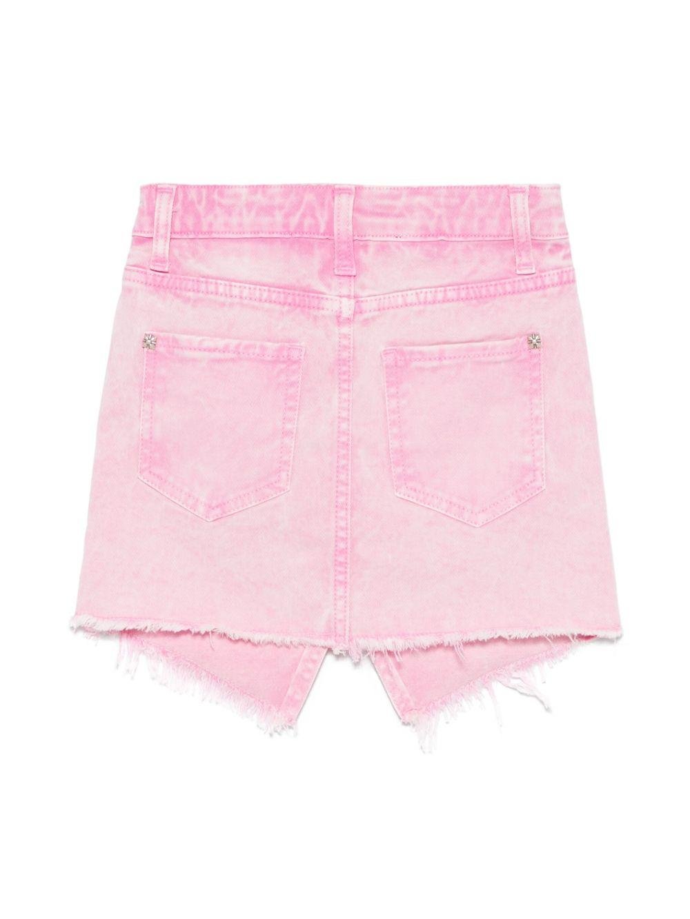 Gonna per bambina John Richmond Junior rosa con effetto schiarito - Rubino Kids