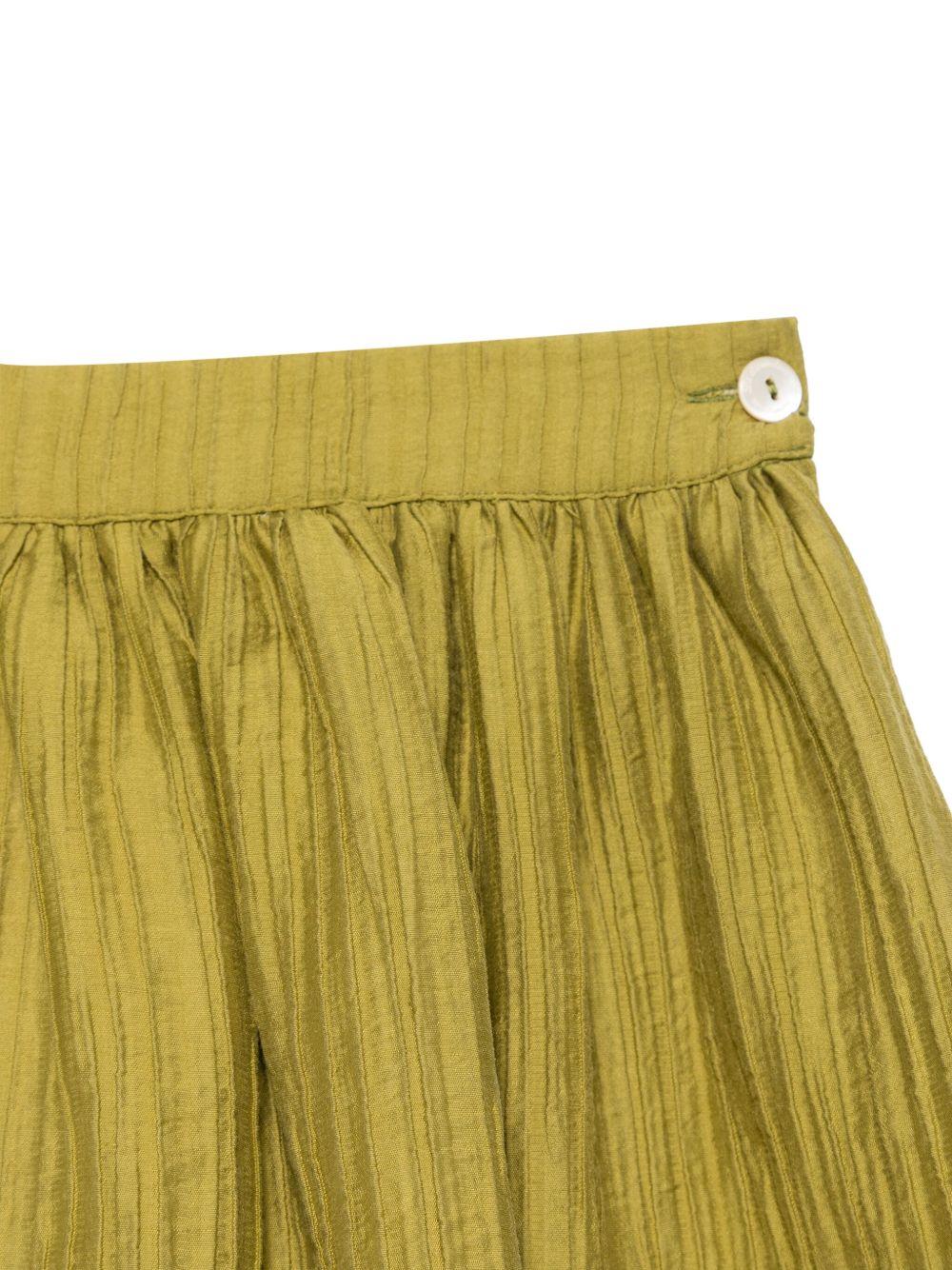 Gonna per bambina La Stupenderia verde plissettata - Rubino Kids