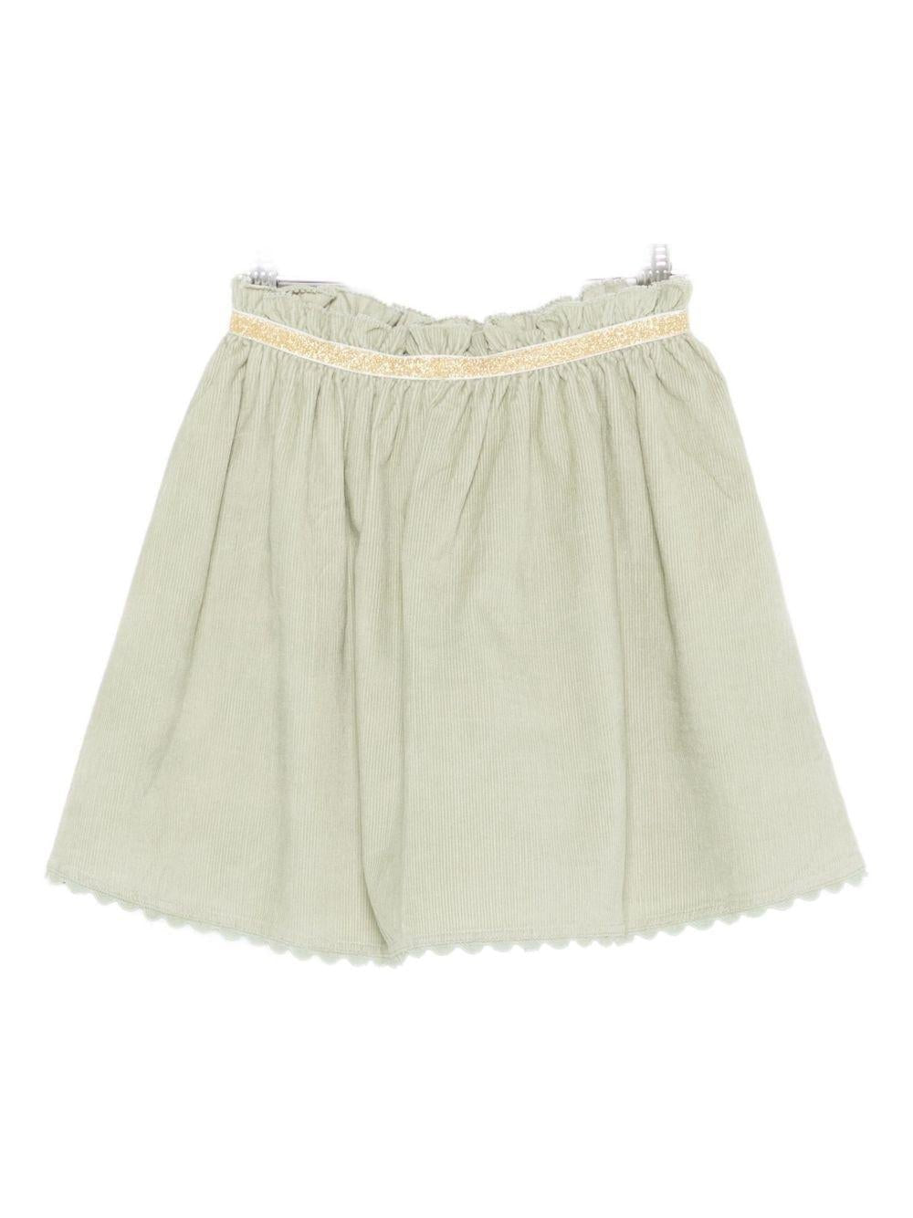 Gonna per bambina Louise Misha verde con dettagli arricciati - Rubino Kids