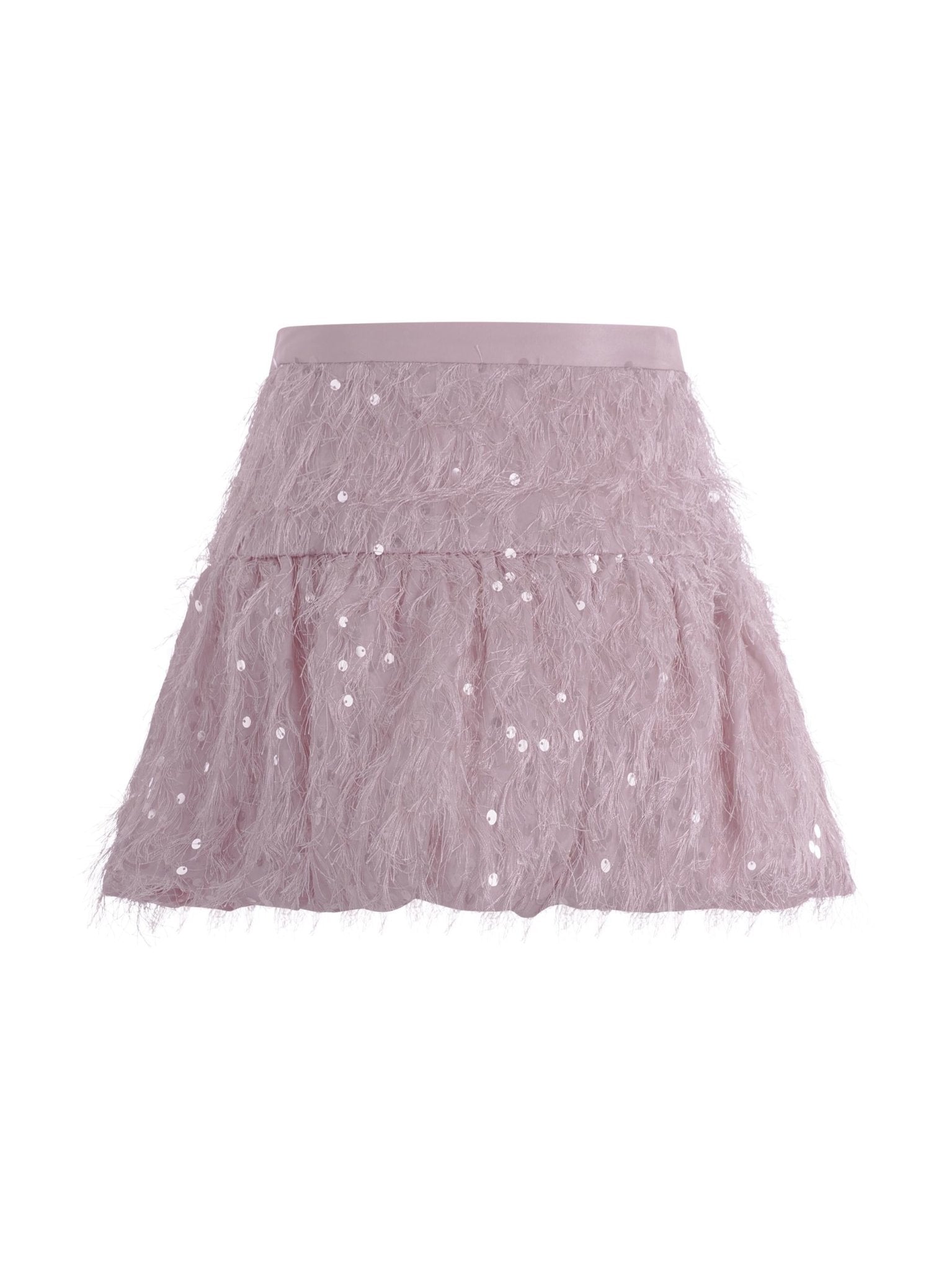 Gonna per bambina Monnalisa rosa con paillettes - Rubino Kids