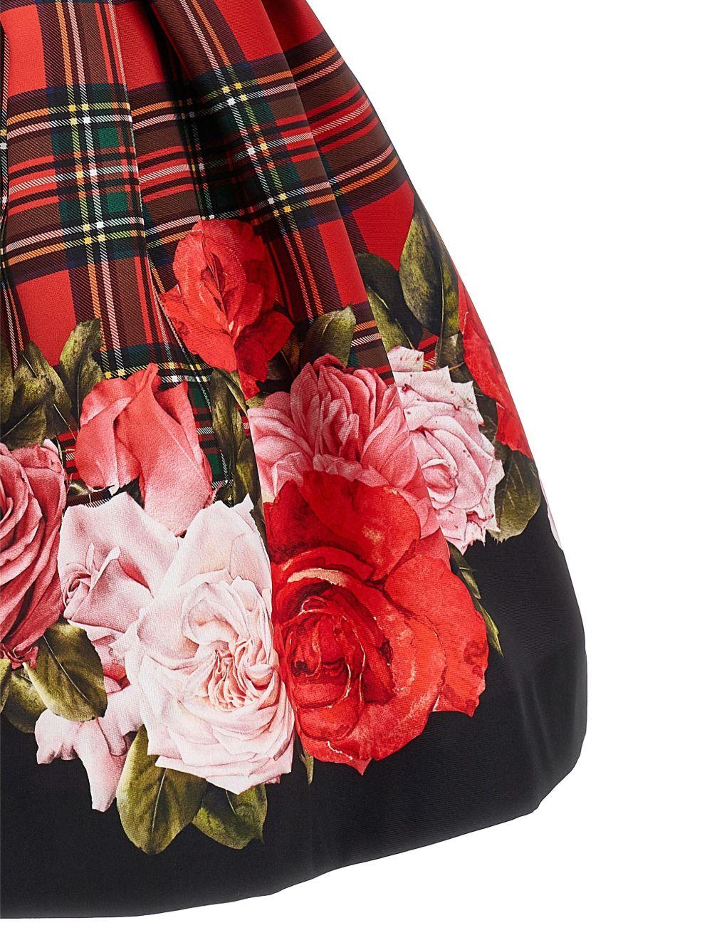 Gonna per bambina Monnalisa rossa con motivo a quadri - Rubino Kids