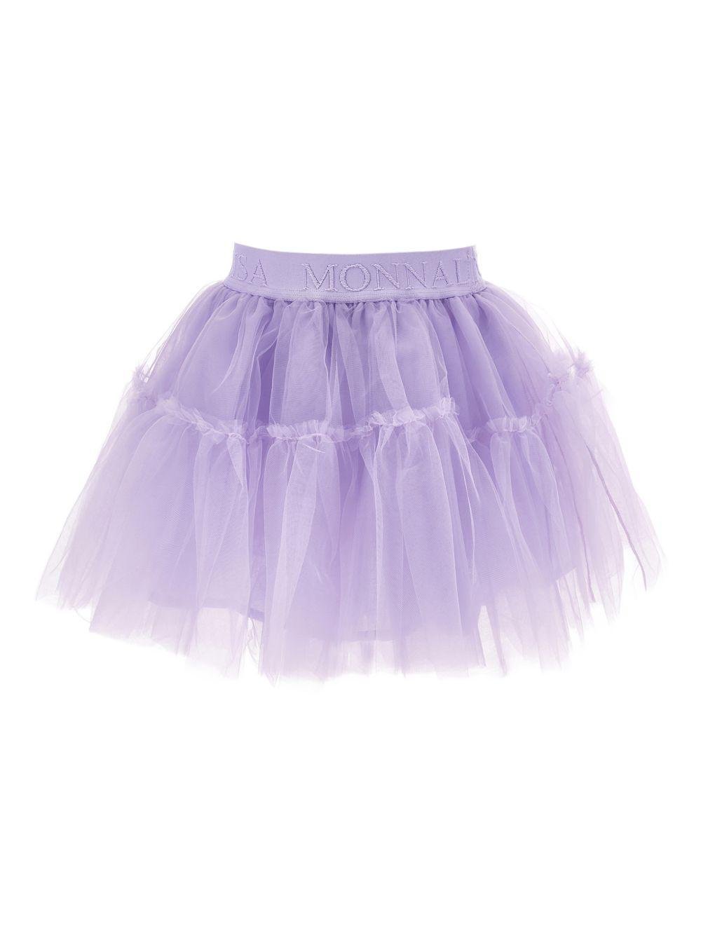 Gonna per bambina Monnalisa viola con ruches - Rubino Kids