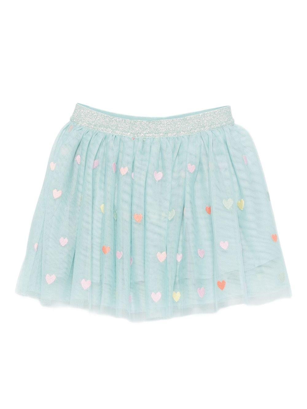 Gonna per bambina Stella McCartney Kids azzurro con decorazione - Rubino Kids