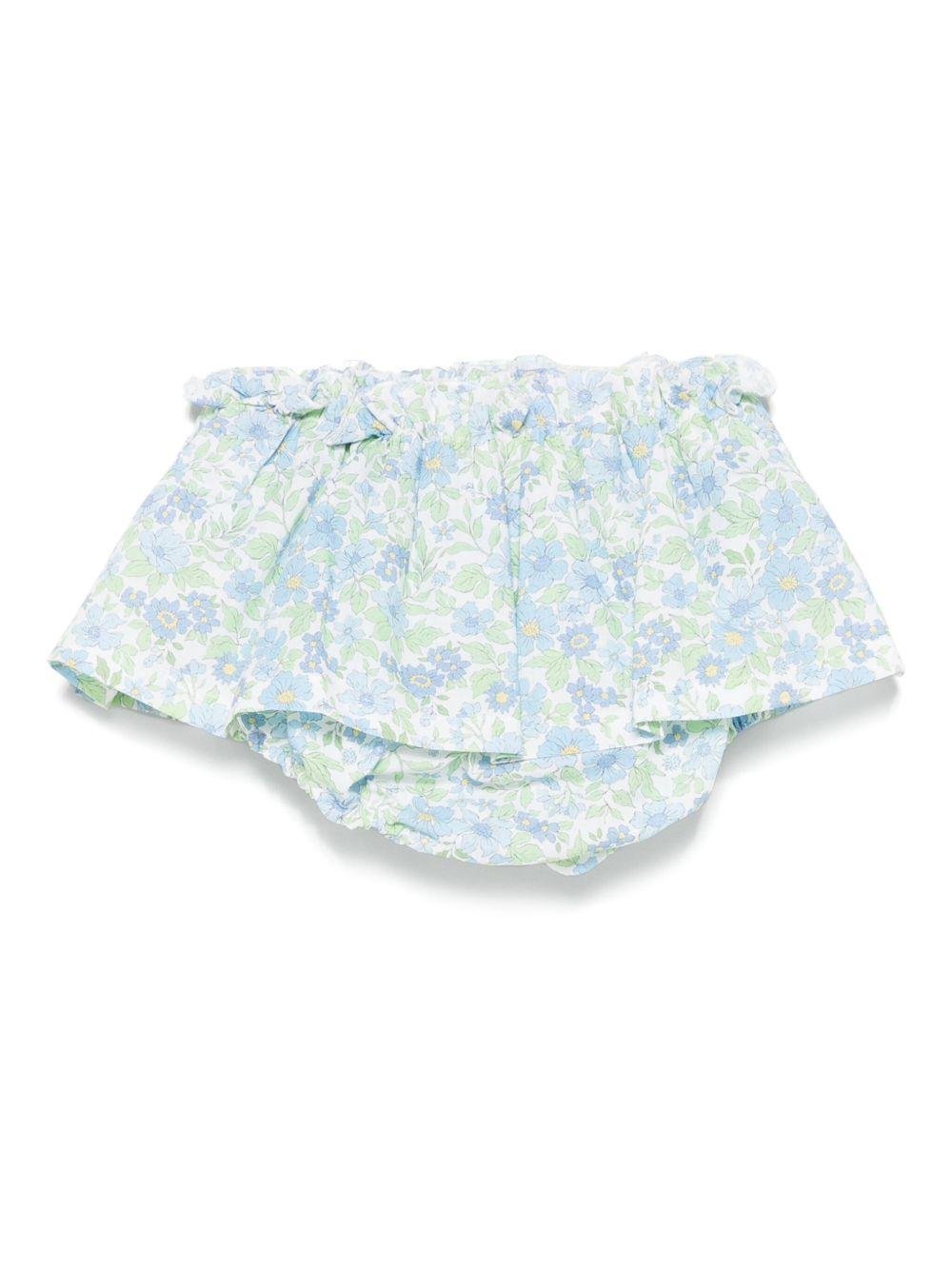 Gonna per neonata Mariella Ferrari azzurro a fiori - Rubino Kids