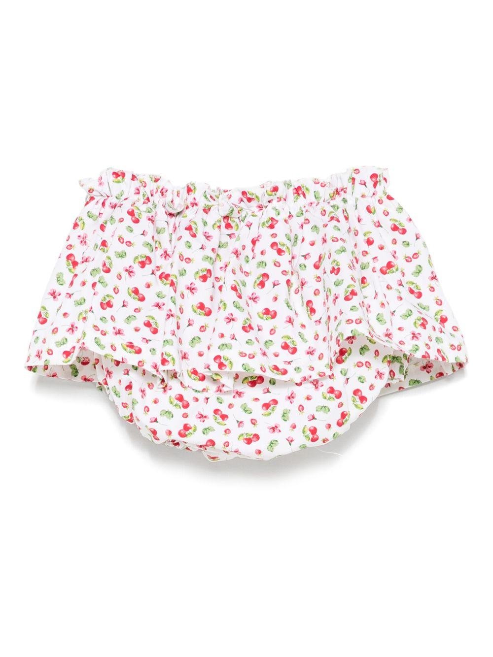 Gonna per neonata Mariella Ferrari bianco a fiori - Rubino Kids