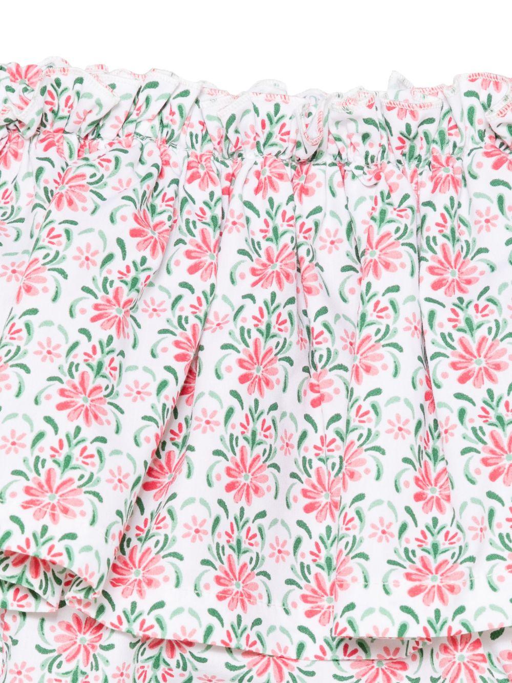 Gonna per neonata Mariella Ferrari bianco a fiori - Rubino Kids