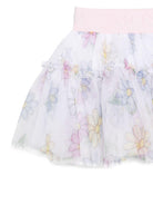 Gonna per neonata Monnalisa bianco a fiori - Rubino Kids
