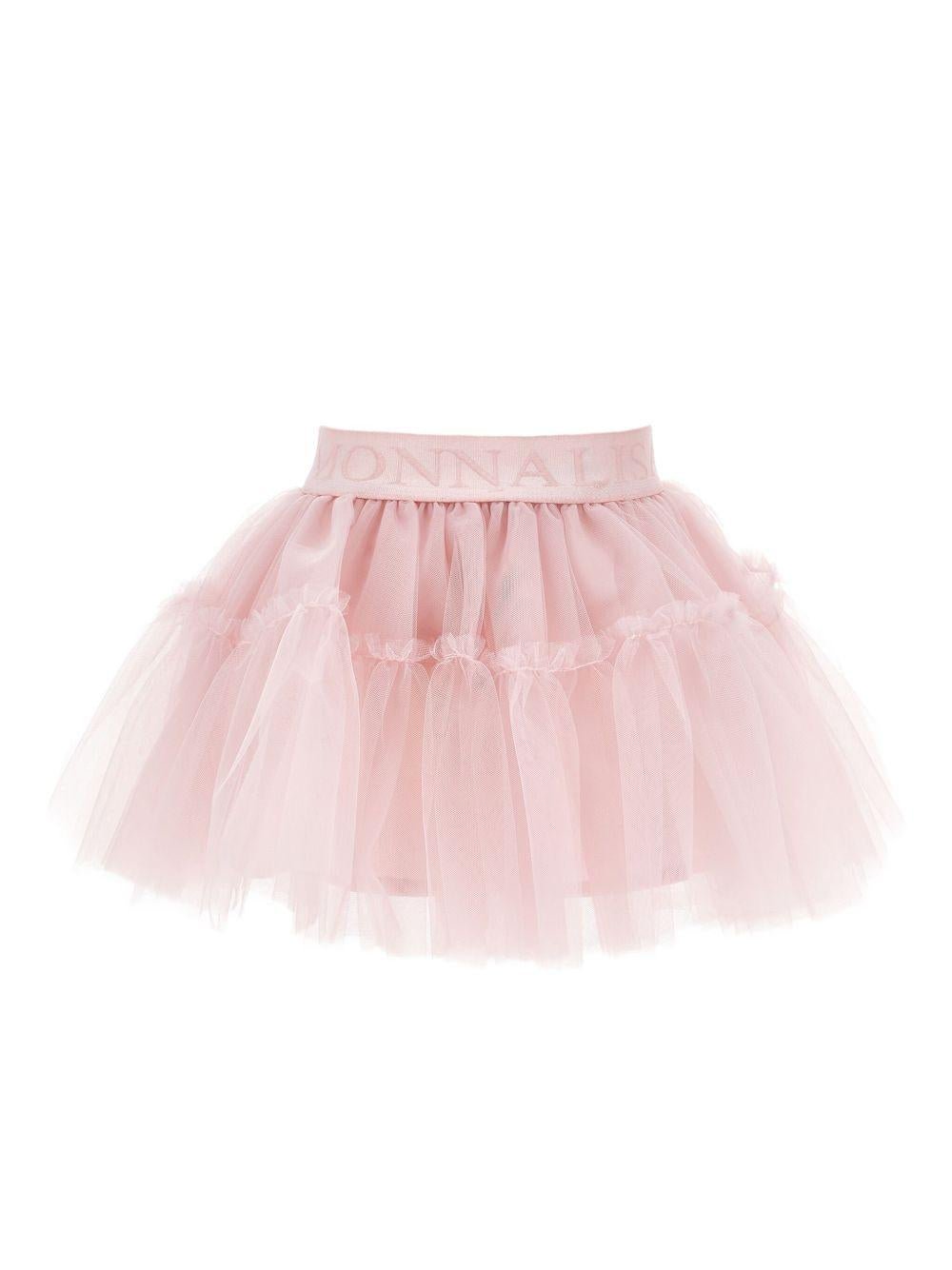 Gonna per neonata Monnalisa rosa con vita elasticizzata - Rubino Kids