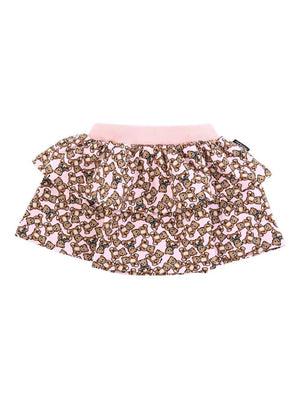 Gonna per neonata Moschino Kids rosa con stampa Teddy