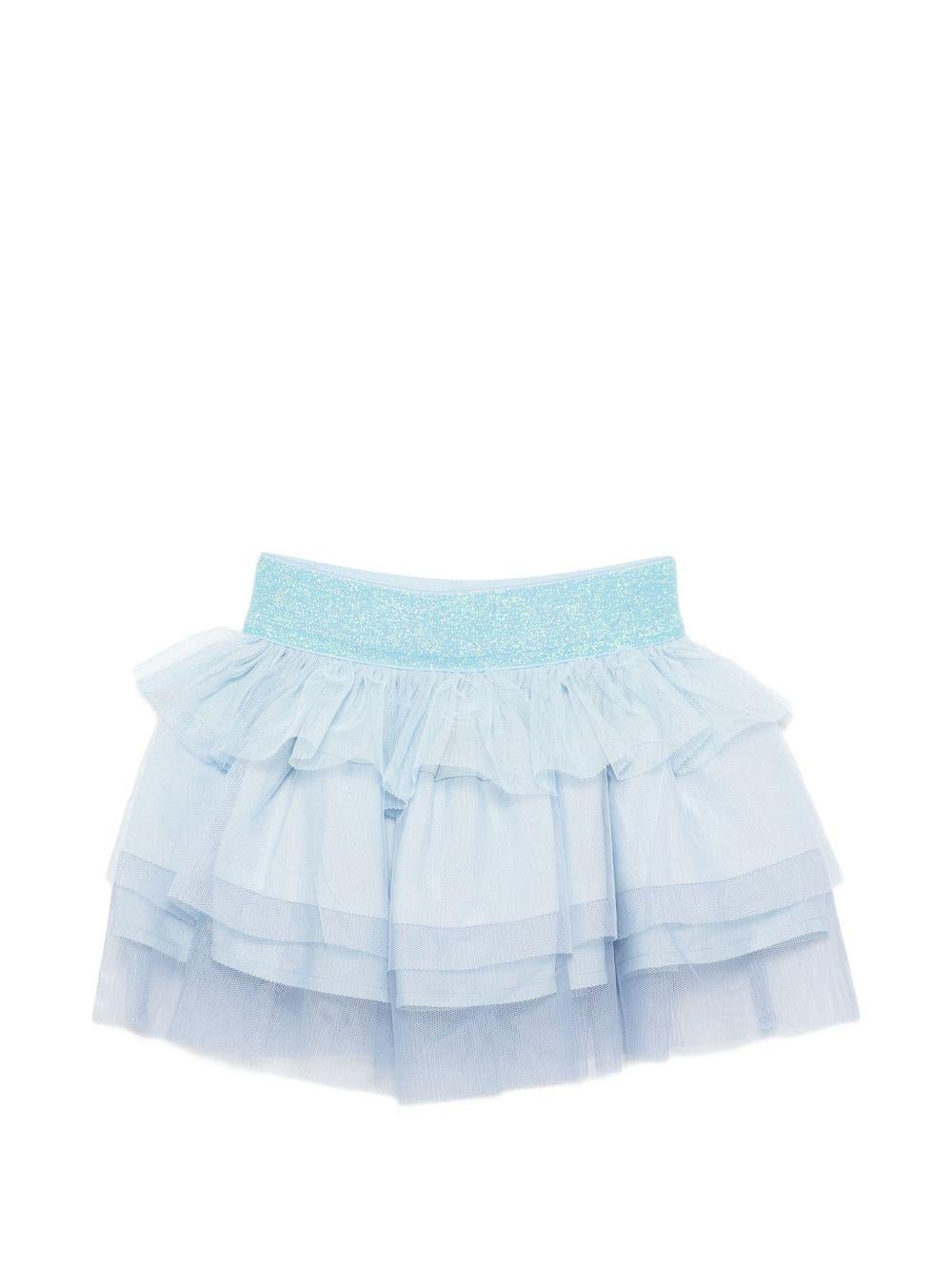 Gonna per neonata Stella McCartney Kids azzurra con design a strati - Rubino Kids