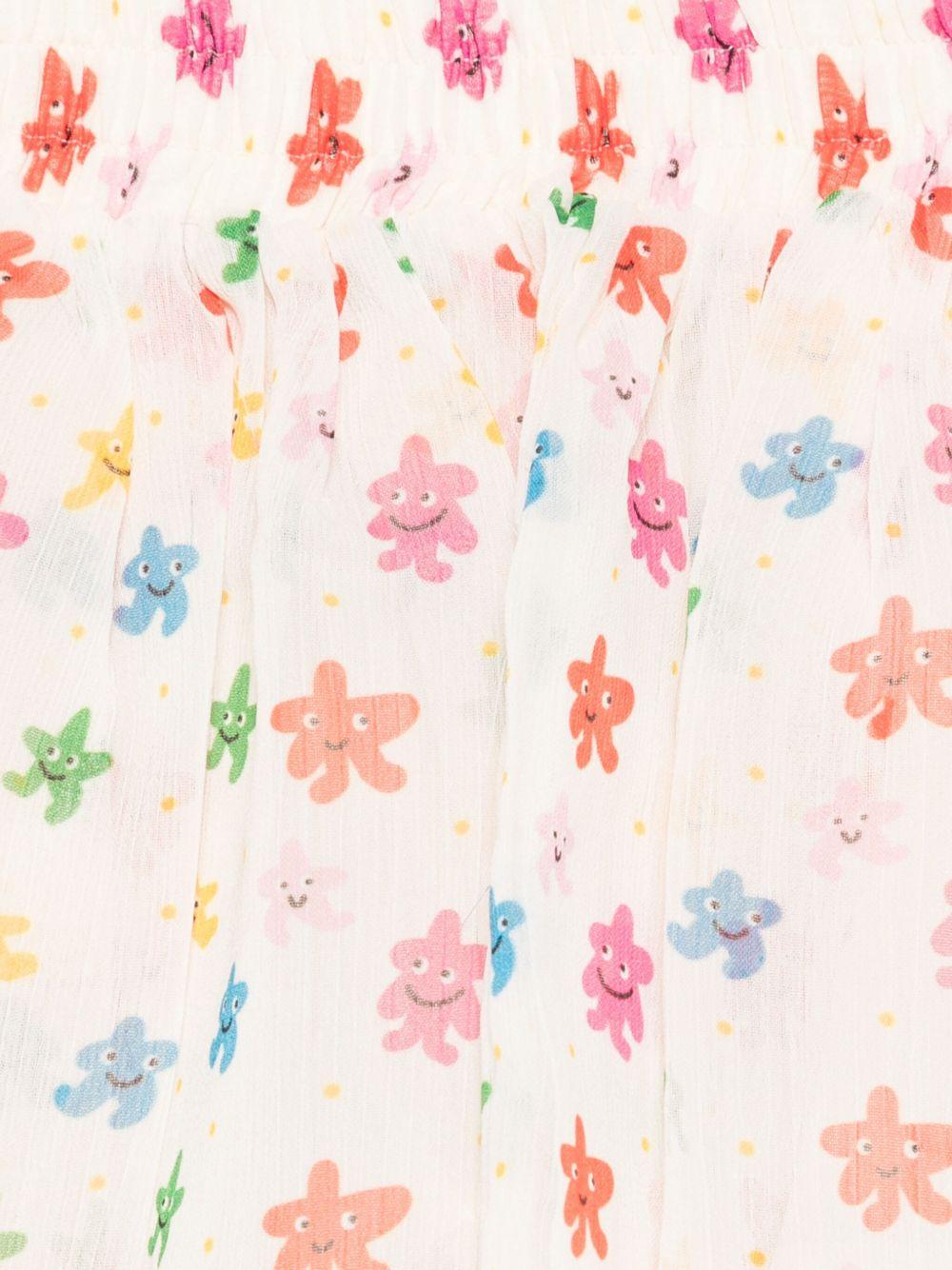 Gonna per neonata Stella McCartney Kids bianco a fiori con vita elasticizzata - Rubino Kids