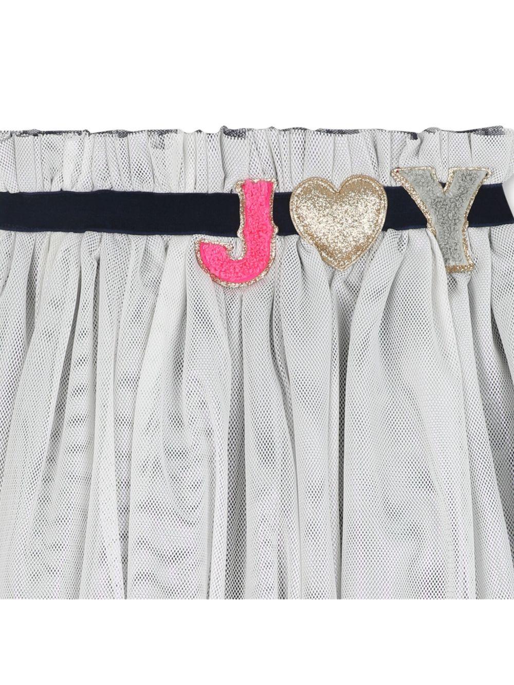 Gonna plissettata per bambina Billieblush bianco con paillettes - Rubino Kids