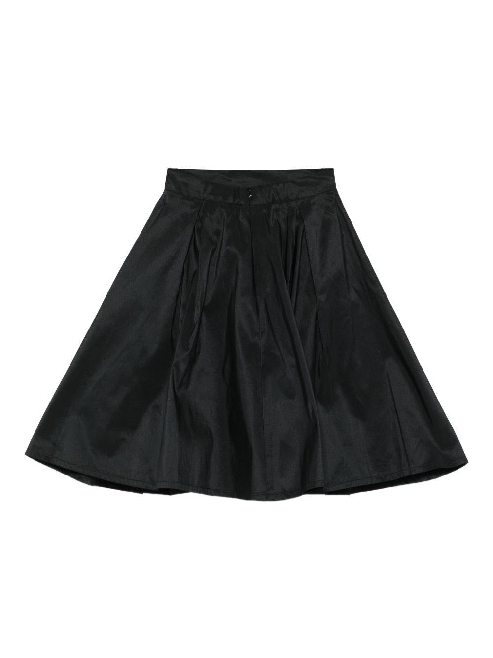 Gonna skater per bambina Elisabetta Franchi La Mia Bambina nera con design a trapezio - Rubino Kids