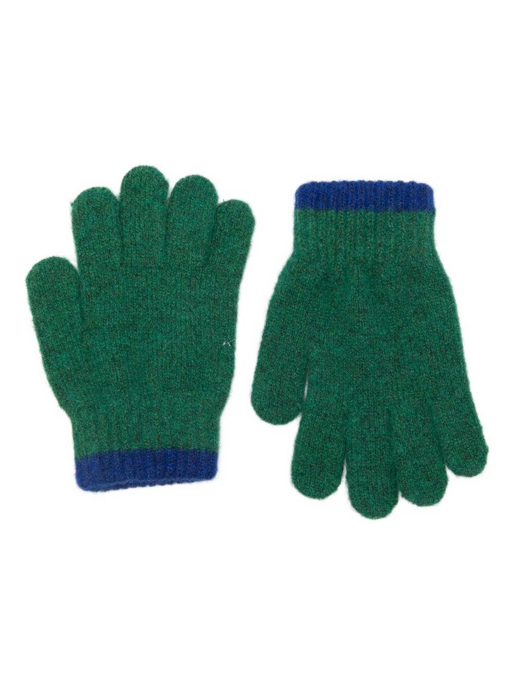 Guanti per bambino Bobo Choses verdi con logo ricamato - Rubino Kids