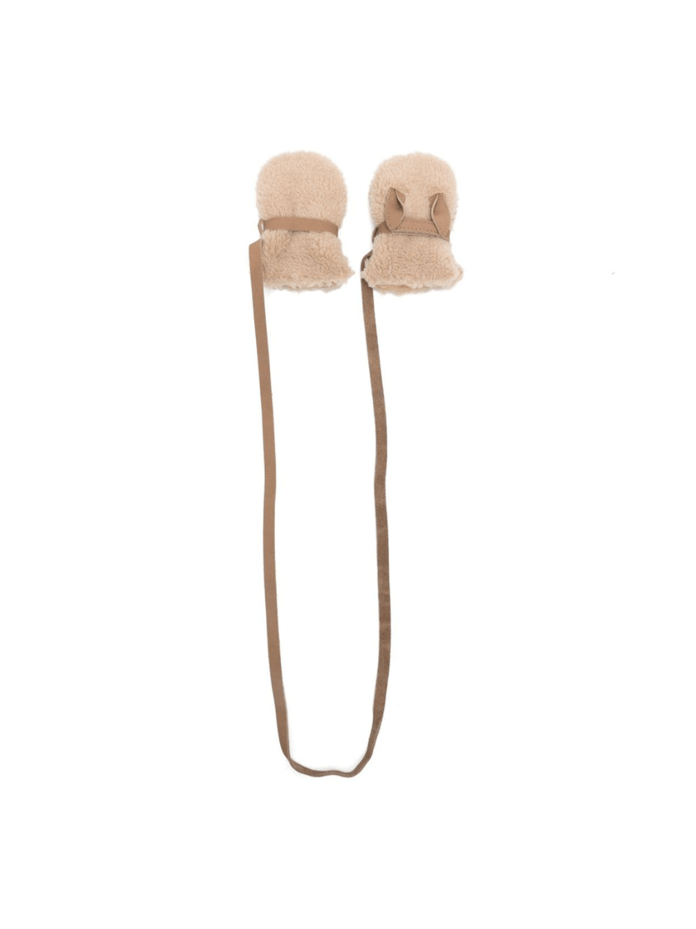 Guanti Richy Fluffy Bunny per neonata Donsje marrone con design in pelliccia - Rubino Kids