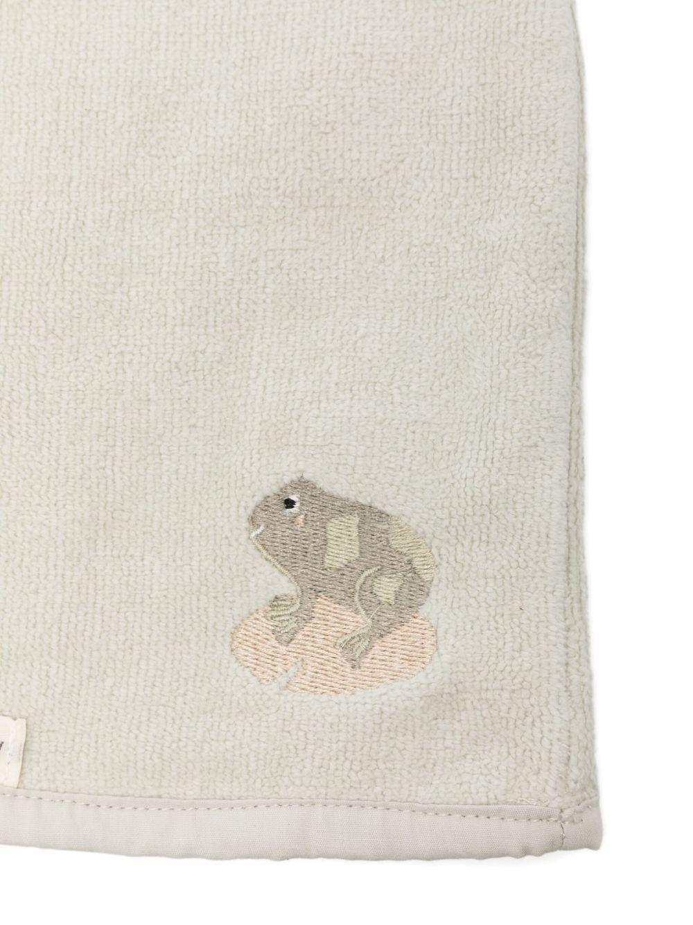 Guanto da bagno per neonati Avery Row verde in cotone biologico - Rubino Kids